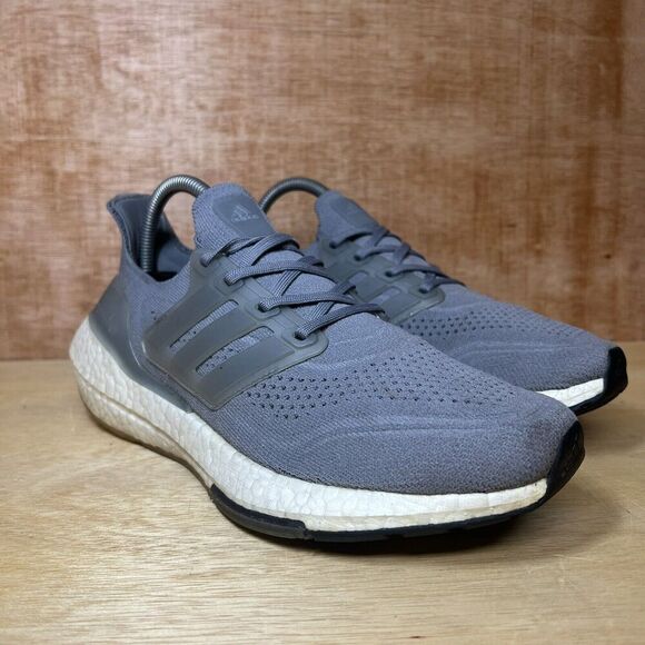 Adidas Ultra Boost Men Size 8 Shoes Gray White Comfort Running Sneakers F35284 - Picture 1 of 10